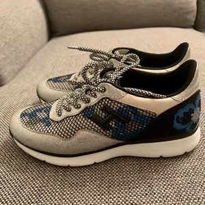 Hogan Glitter Silver Low-top Sneakers